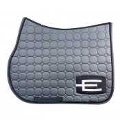 grå equiline schabrak med svart glittrig E-logga